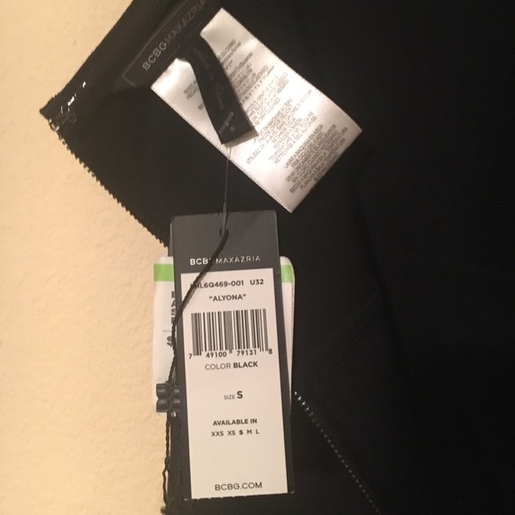 New BCBG Alyona Black Bandage Dress Small - Picture 8 of 8